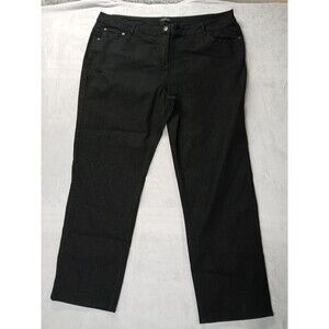 Maduzi Black Women Straight Leg Jeans Sz. 22